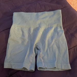 Blue biker shorts, size small